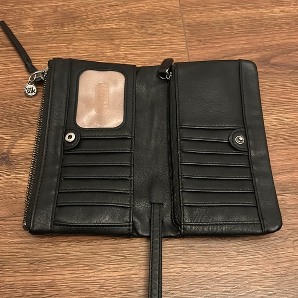 The Sak Ladies Black Leather Clutch - Picture 2 of 4